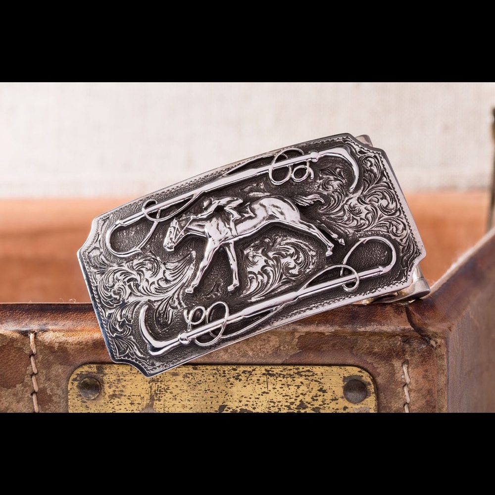 Comstock Heritage silver belt buckle